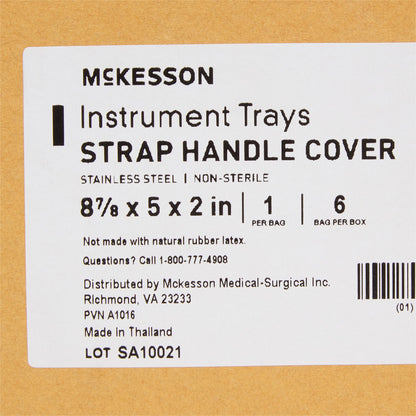 INSTRUMENT TRAY, W/STRAP HNDL CVR LF 8 7/8"X5"X2" (6/BX)
