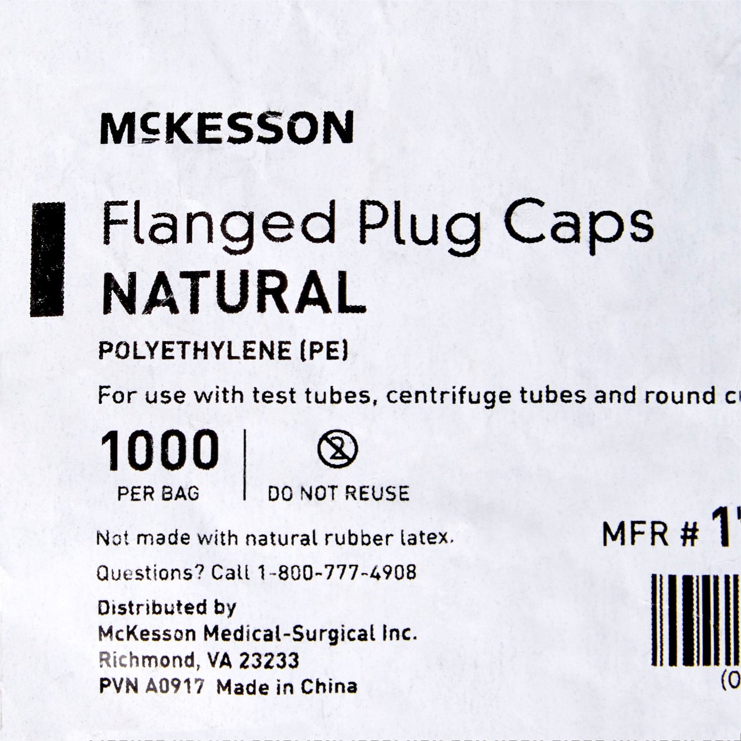 CAP, FLANGE PLUG NAT 12MM (1000/BG)