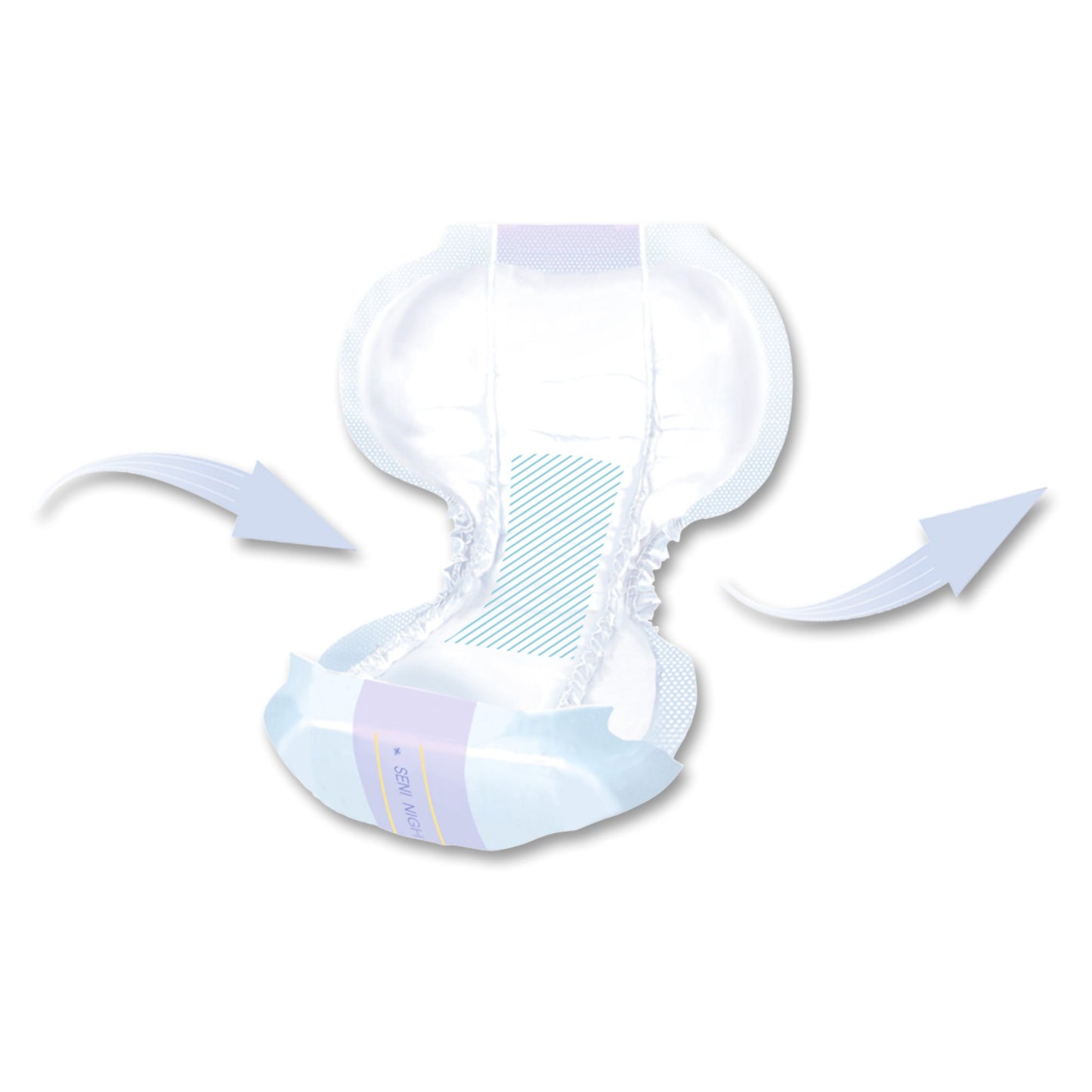 PAD, SENI SHAPED NIGHT (8/PK 6PK/CS)