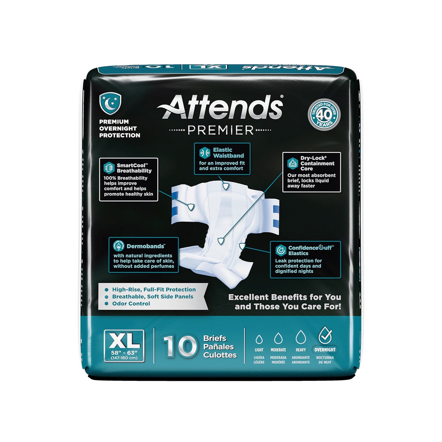 BRIEF, ATTENDS PREMIER XLG (10/BG 4BG/CS)
