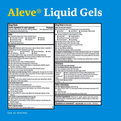 ALEVE, CAP LIQ GEL 220MG (20/BT)