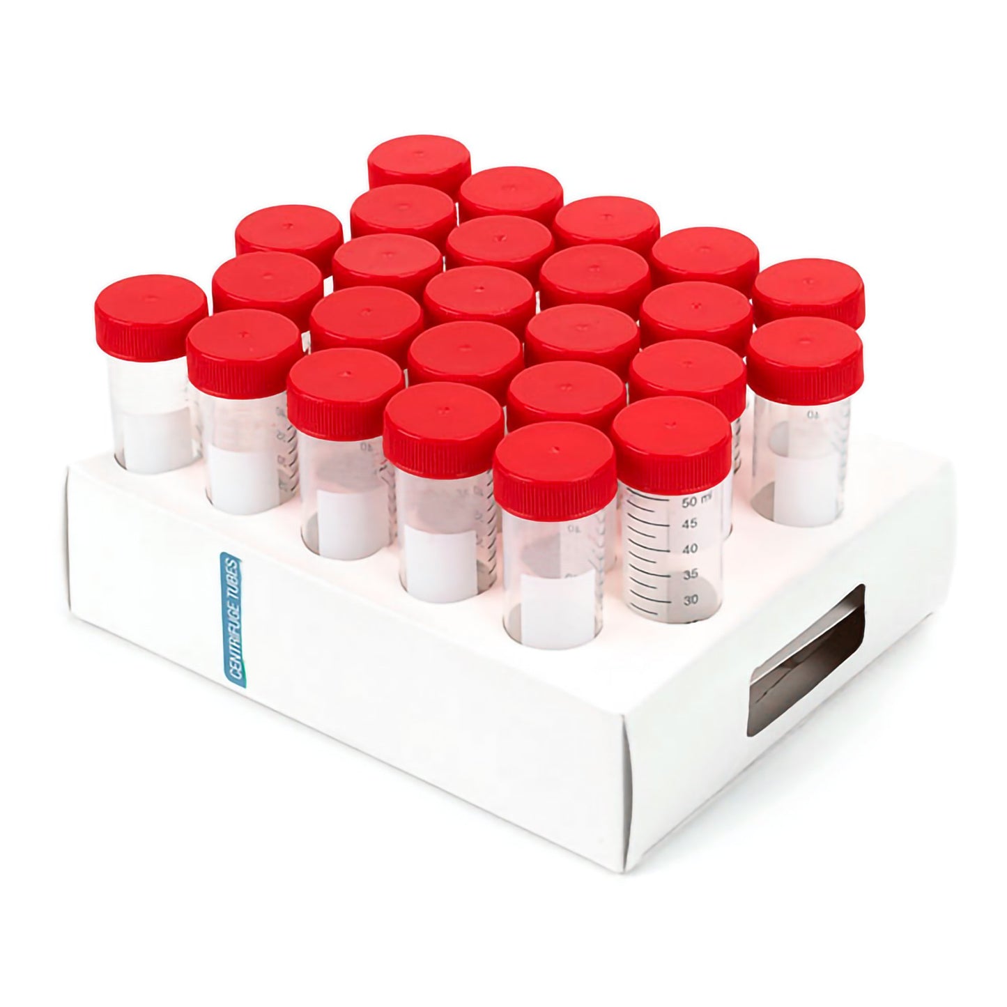TUBE, CENTRIFUGE W/SCREW CAP STR RED 50ML (25/PK 20PK/CS)