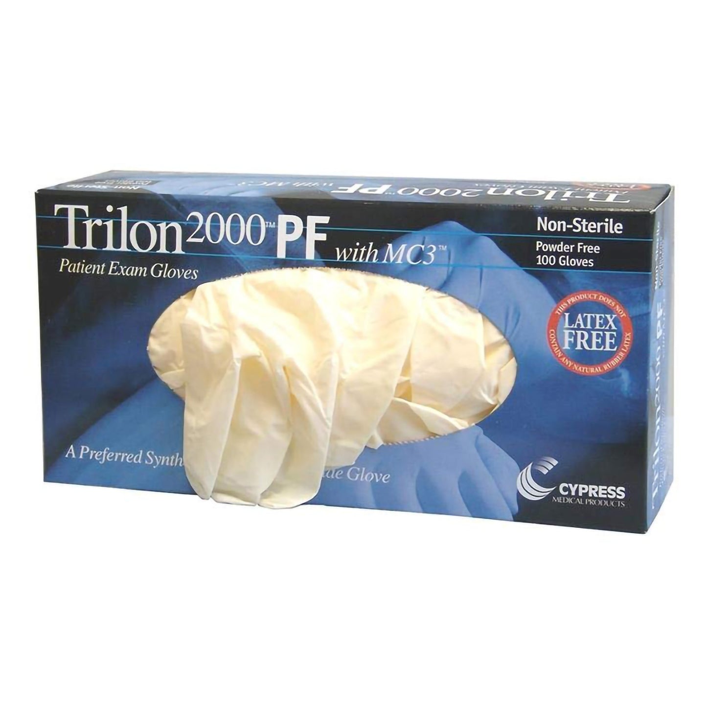 GLOVE, EXAM VNYLSTRCH XL N/S TRILON-2000 (100/BX 10BX/CS)