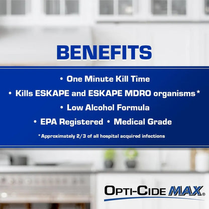WIPE, DISINFECTANT OPTI-CIDE MAX 6"X6 3/4" (160/CT 12CT/CS)