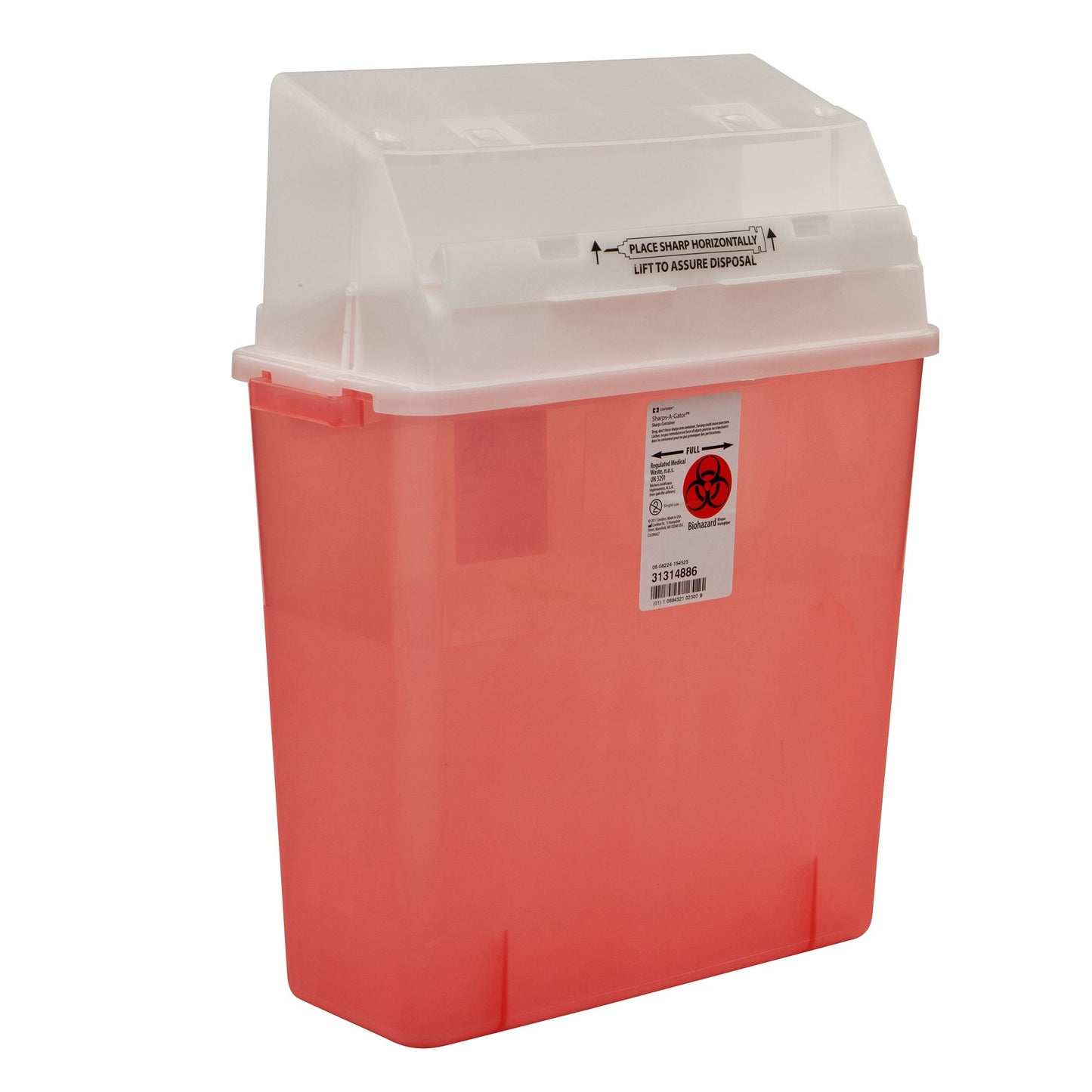 CONTAINER, SHARPS TRANS RED 3GL 4836-TR (12/CS)