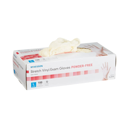 GLOVE, EXAM VNYLSTRCH LG N/S (100/BX 10BX/CS)