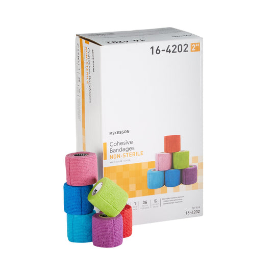 BANDAGE, COHESIVE N/S COLORPK 2" (36PK/CS)