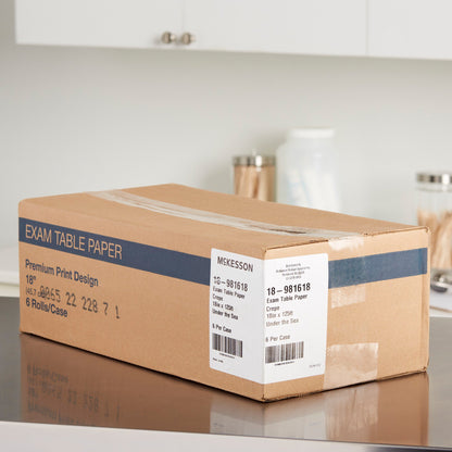 PAPER, TABLE CREPE SEA PRNT 18"X125' (6/CS)