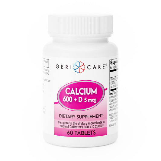 CALCIUM, TAB GENERIC 600+D (60/BT 12BT/CS)