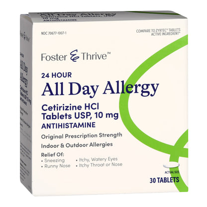 ALL DAY ALLERGY, TAB SM FT CETRIZINE 10MG (30/BT)