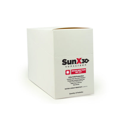 SUNSCREEN, SUN X SPF30+ SNGL DOSE W/DISP BOX (25/BX 8BX/CS)