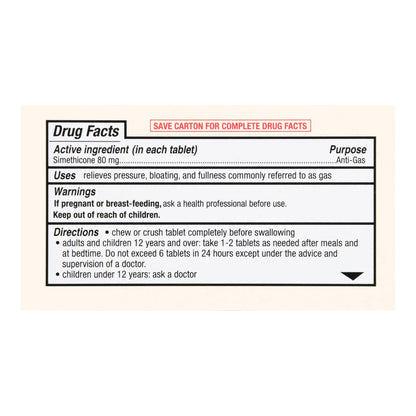 SIMETHICONE, TAB CHEW FT 80MG (100/BT)