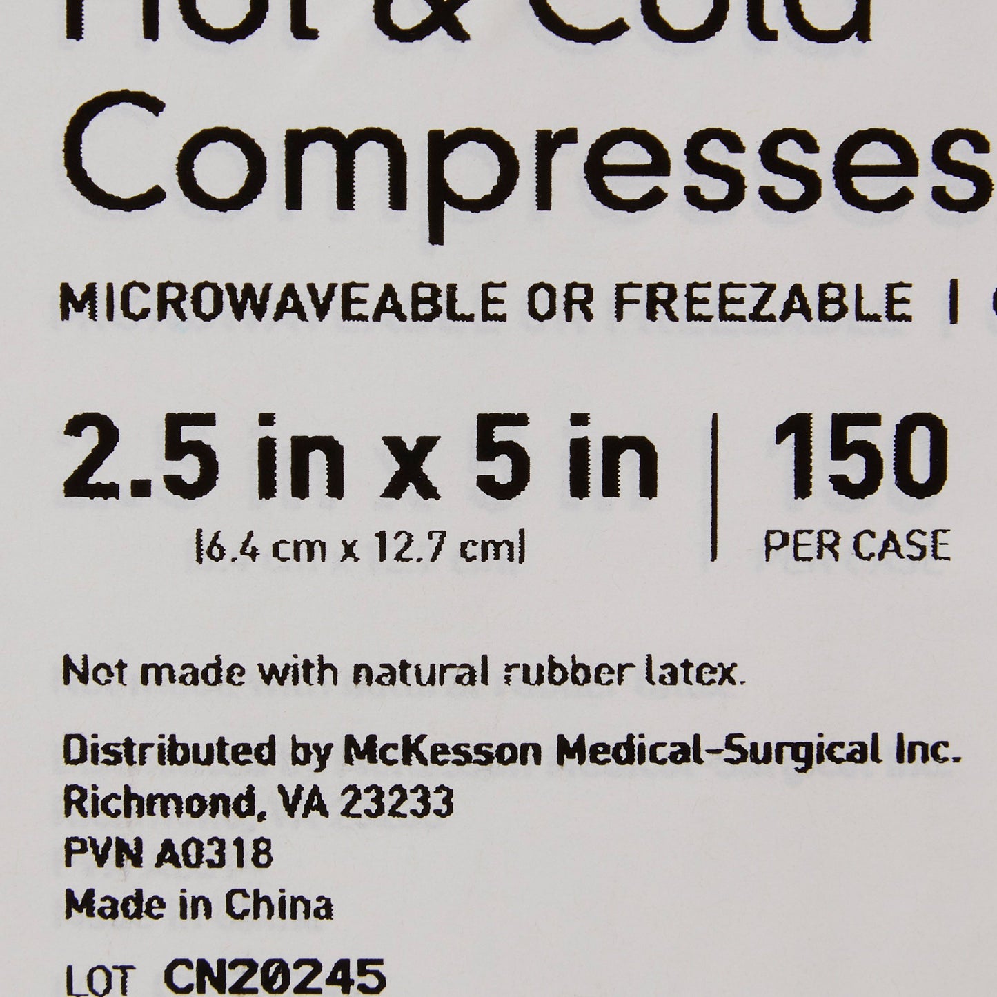 COMPRESS, RUSBL HOT/COLD LF XSM 2.5"X5" (150/CS)