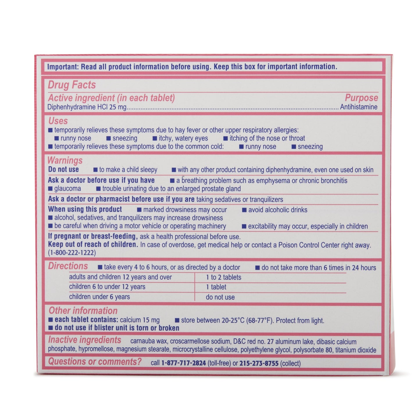 BENADRYL ULTRA, TAB 25MG (24/CT)