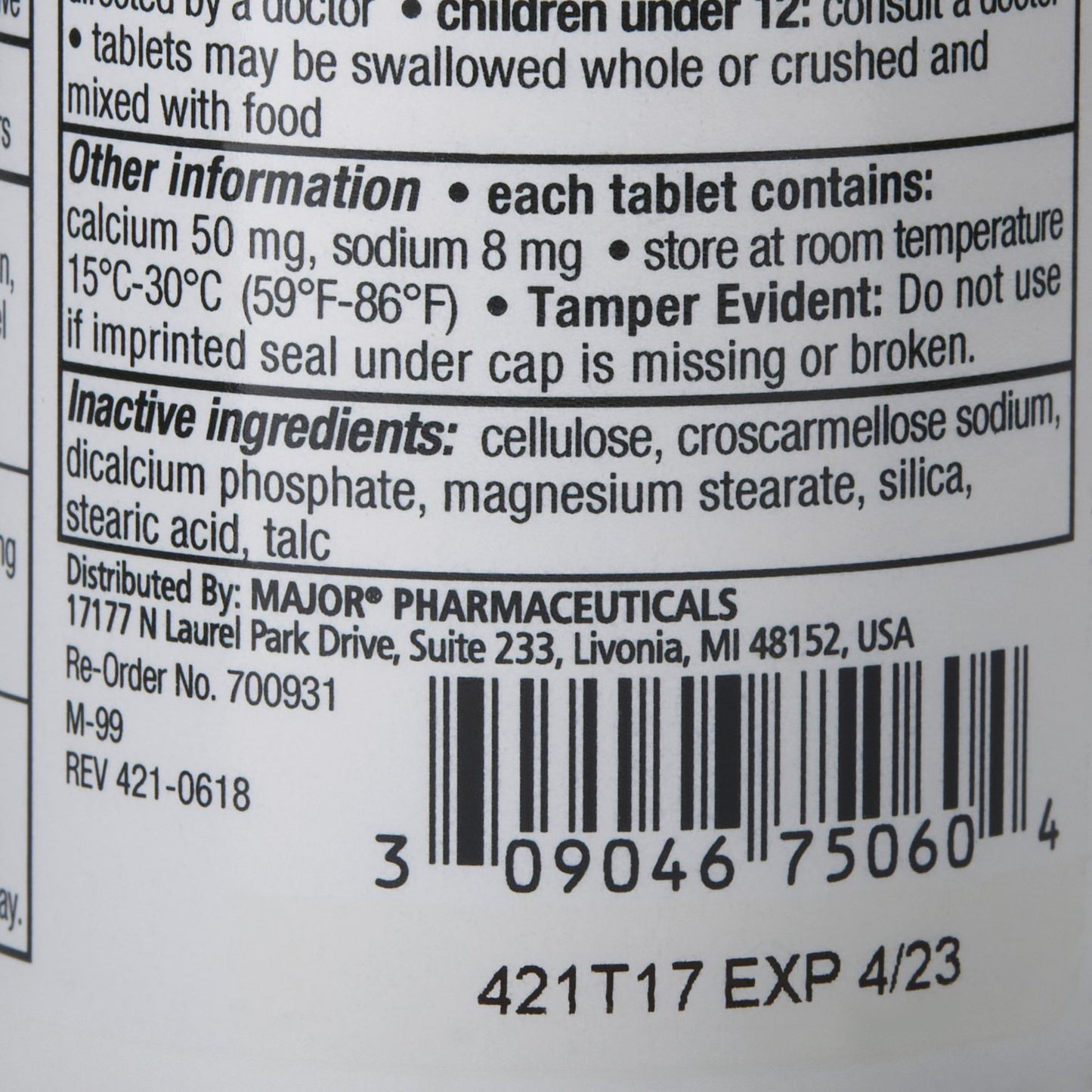 DOK, TAB 100MG DOCUSATE SODIUM(100/BT)