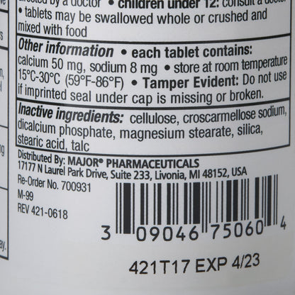 DOK, TAB 100MG DOCUSATE SODIUM(100/BT)