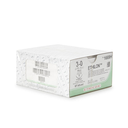 SUTURE, ETHILON BLK MONO 3-0 18" PS-2 (36/BX)