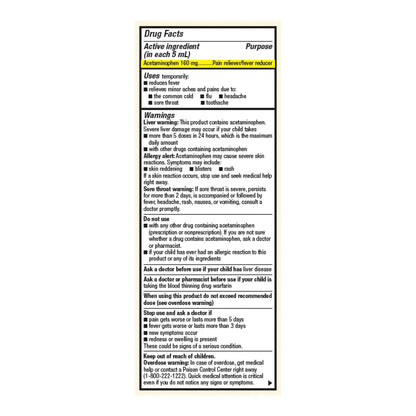 ACETAMINOPHEN, SUSP FT 160MG/5MLAF CHILD GRAPE 4OZ