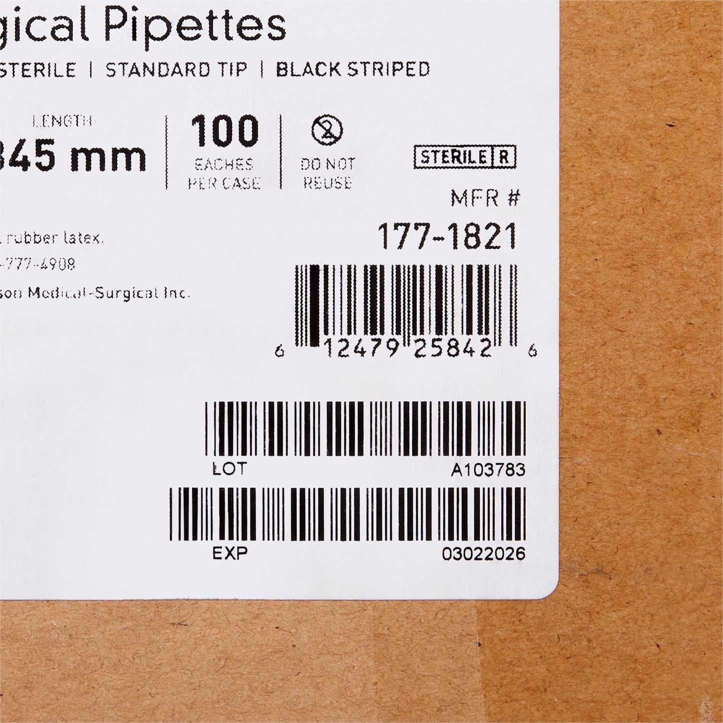 PIPETTE, SEROLOGICAL STD TIP STR BLK BAND 50ML (100/CS)