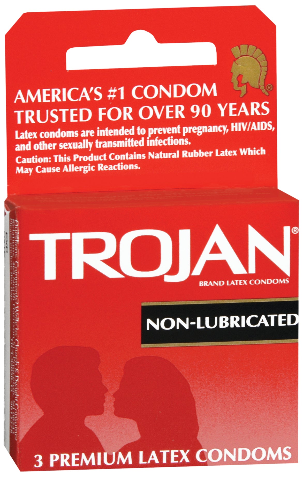 CONDOM, TROJAN NON-LUB REG (3/BX)
