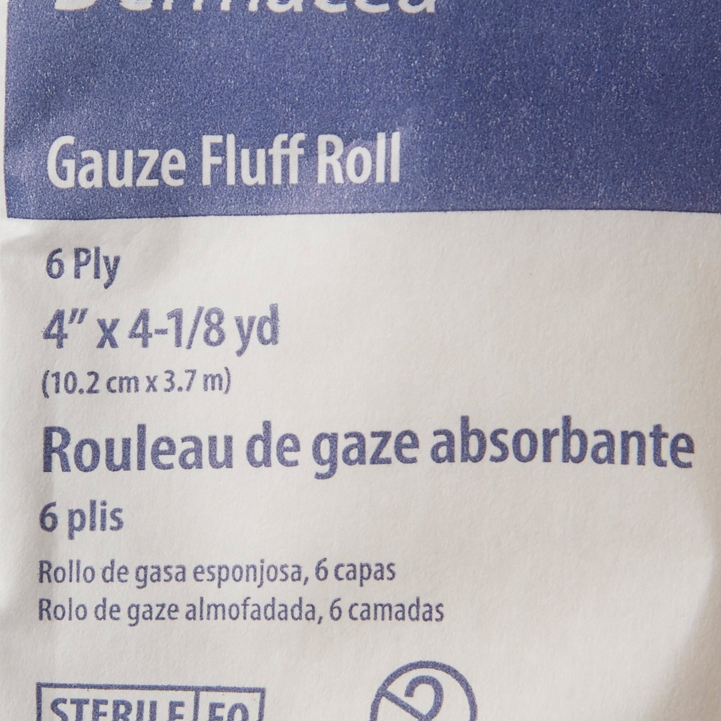 FLUFF, DERMACEA STR 4"X4YD (100RL/CS) KENDAL