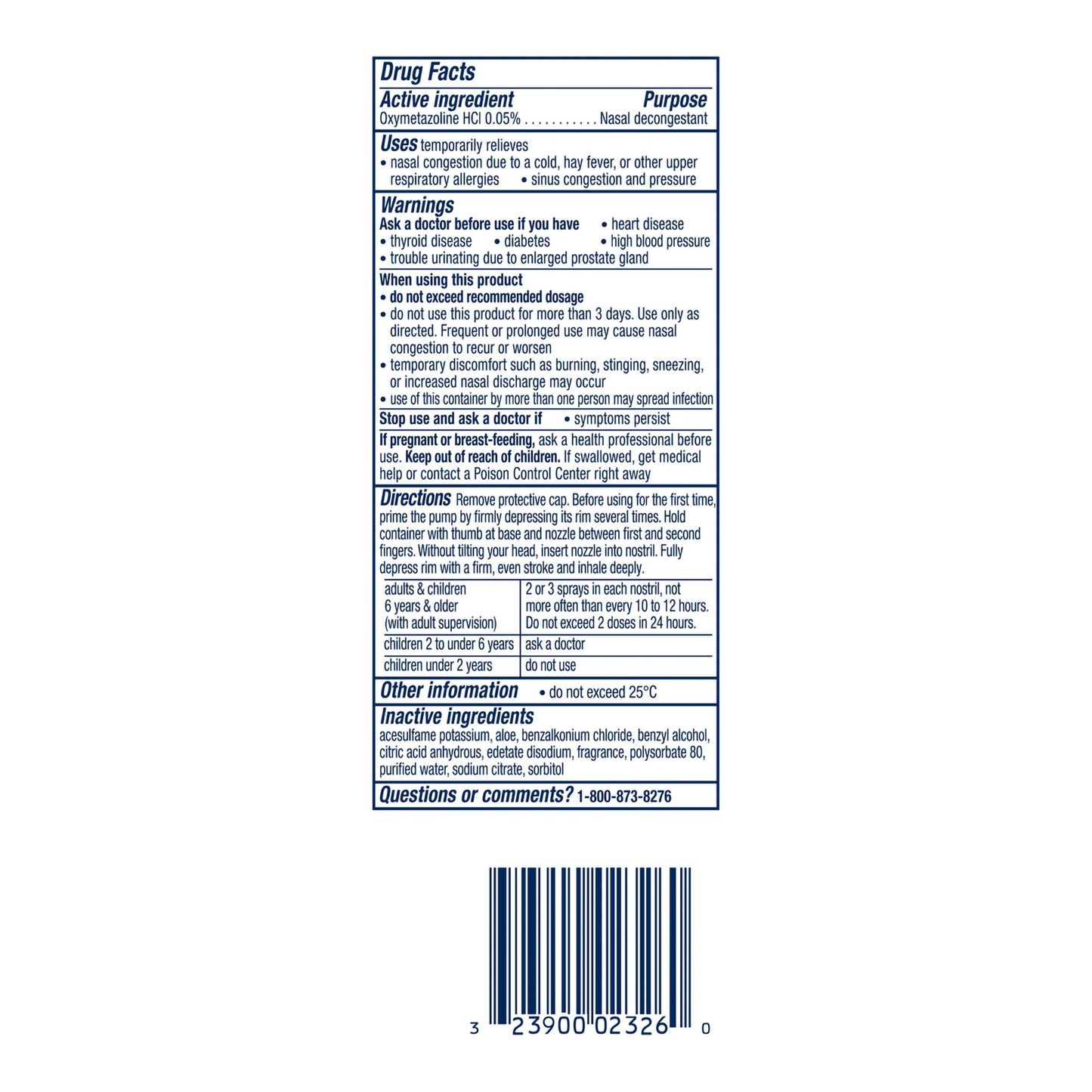 SINEX SEVERE, SPR NASAL DECONGESTANT 0.5OZ
