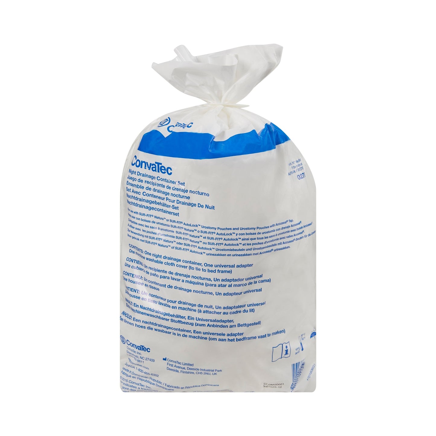 CONTAINER, NIGHT DRAIN SET W/TB & UNIV ADAPTER (1/BX)