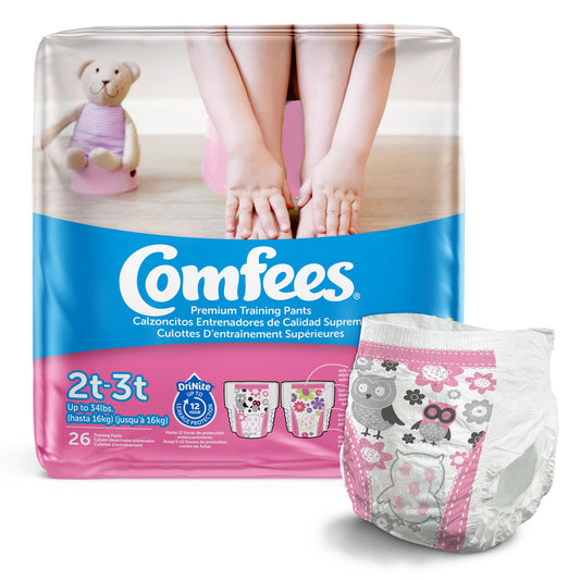 PANTS, TRAINING COMFEES GIRLS 2T-3T (26/BG 6BG/CS)