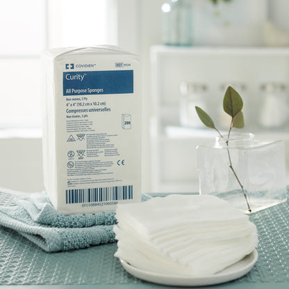 SPONGE, GAUZE CURITY 3PLY 4"X4" (200/BG 20BG/CS)