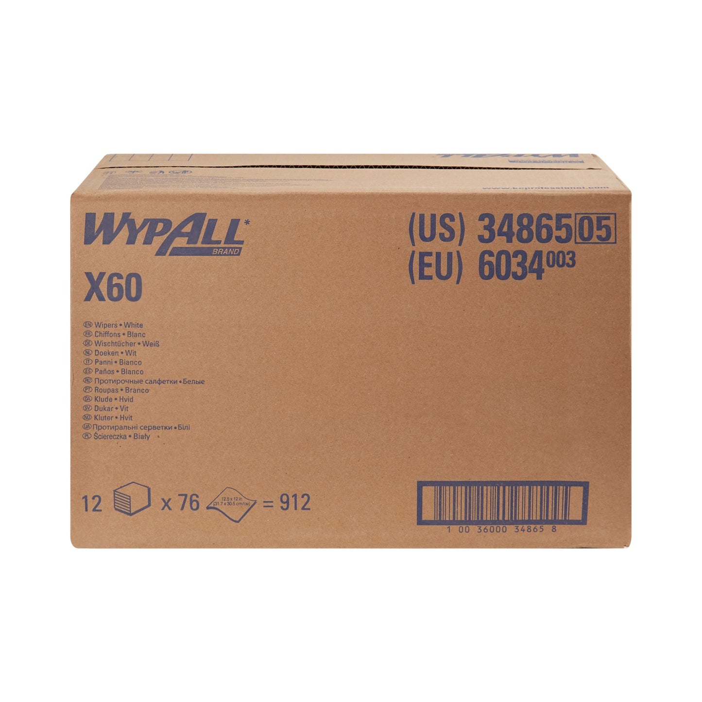 WIPER, WYPALL X6O TERI REINF (912/CS) KIMCON