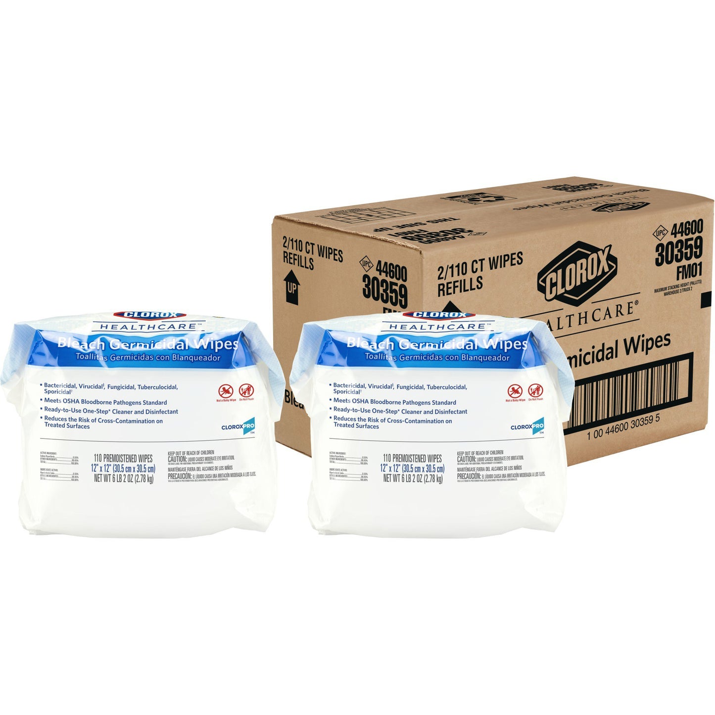 WIPE, CLOROX GERMICIDAL REFILL(110/BX 2BX/CS)