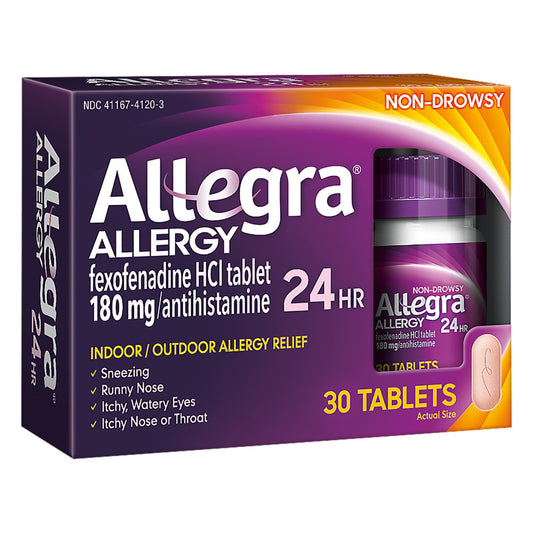 ALLEGRA 24HR, TAB 180MG ADLT (30/BT)