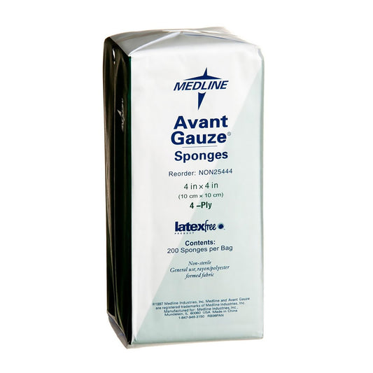 SPONGE, GAUZE AVANT 4PLY N/S 4"X4" (200/BG 10BG/CS)