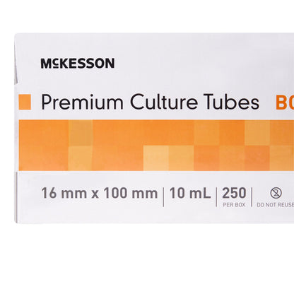 TUBE, TEST GLASS DISP 16X100 10ML (250/BX 4BX/CS)