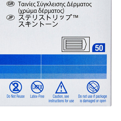 CLOSURE, STERI-STRIP SKIN TONE1/2"X4" (50/BX 4BX/CS) 3M
