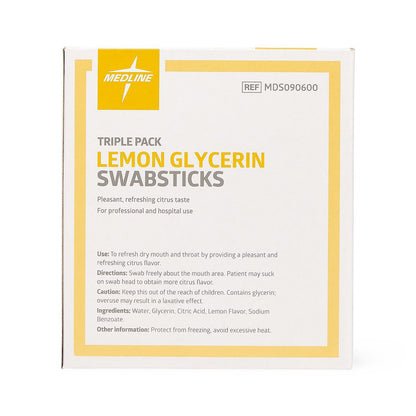 SWABSTICK, LEMON GLYCERINE (25PK/BX)