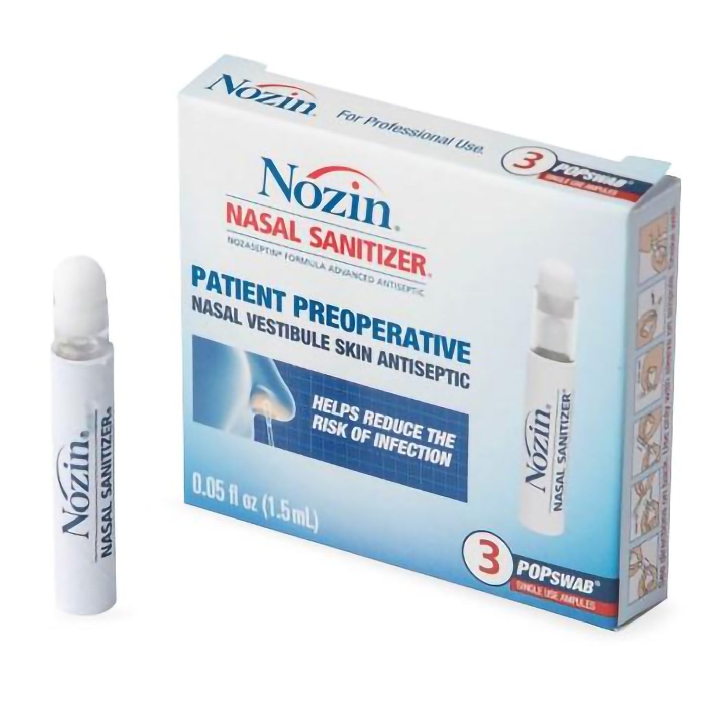 NOZASEPTIN, SOL AMP ANTISEPTIC(3/PK 100PK/CS)