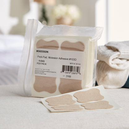 PEDI-PAD, MOLESKIN ADH TAN #100/PK 10PK/CS)