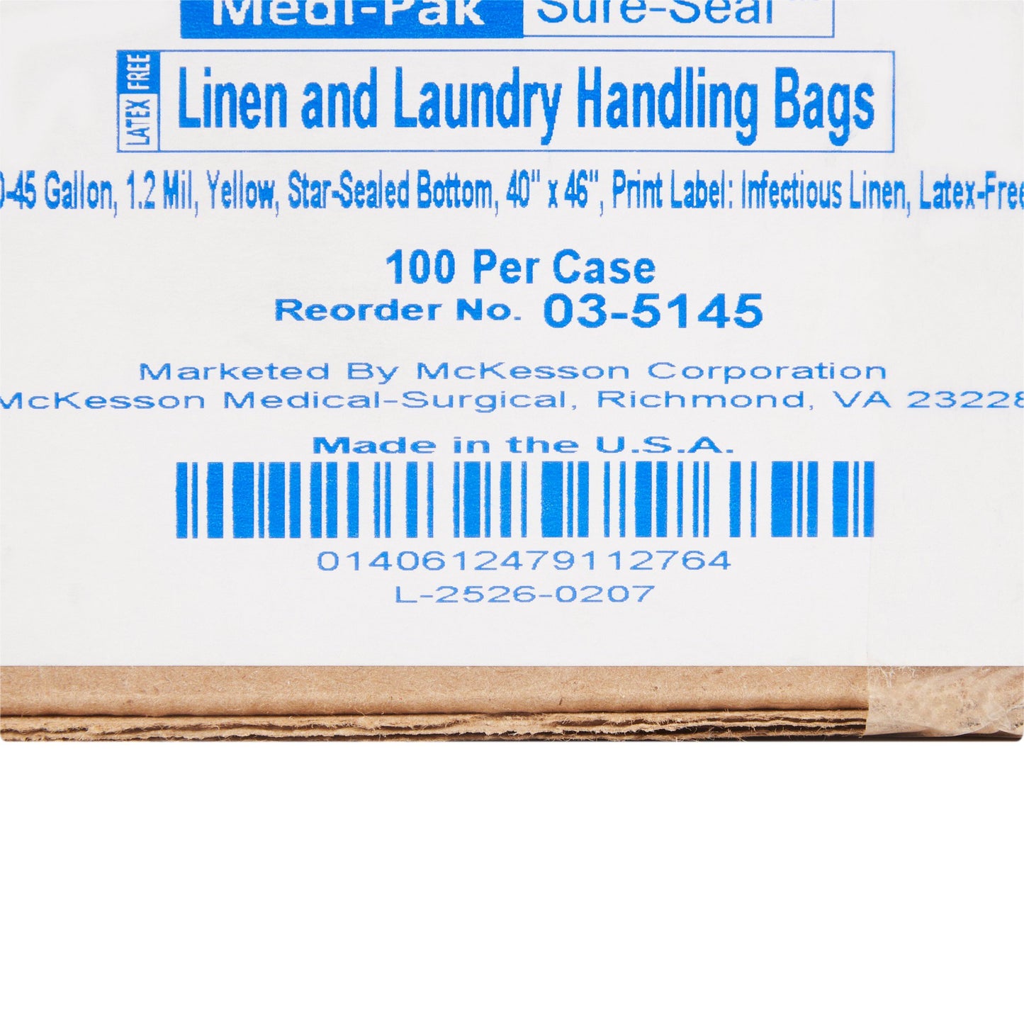 BAG, LINEN SOILED YLW 40"X46" (100/CS)