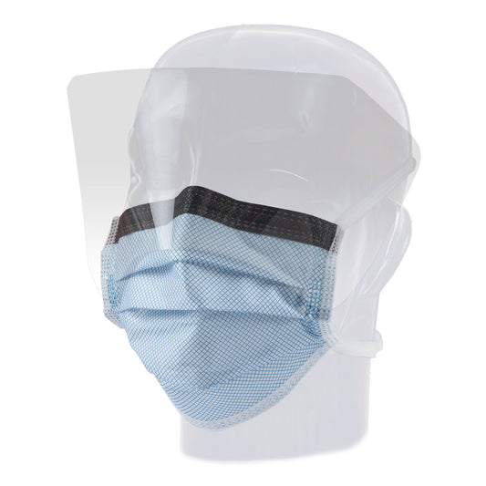 MASK, SURG W/EYESHLD TIES ASTM3 ANTIFOG (25/BX 4BX/CS)