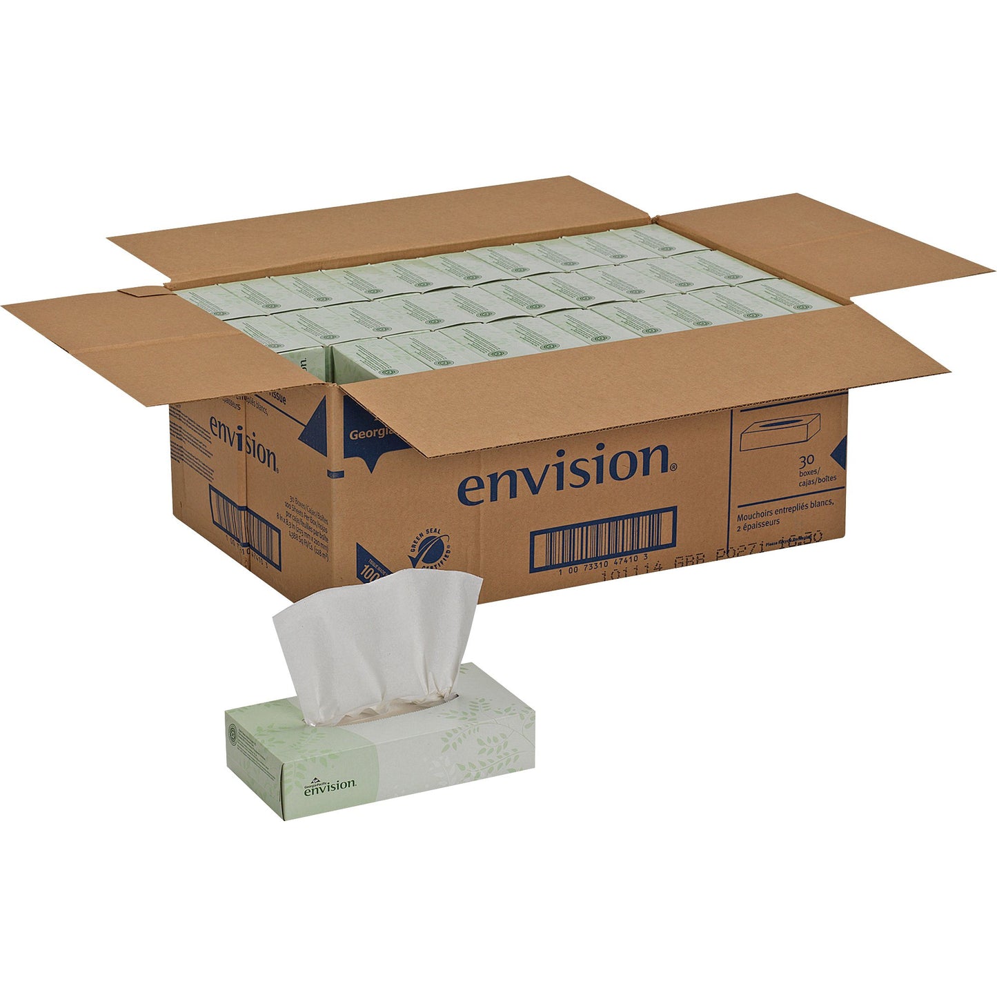 TISSUE, FACIAL ECON 2PLY WHT (30BX/CS)