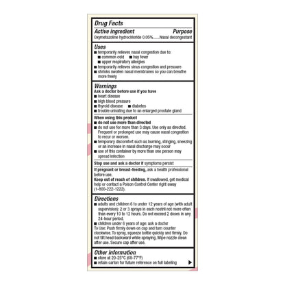 NASAL DECONGESTANT, SPR FT 1OZ