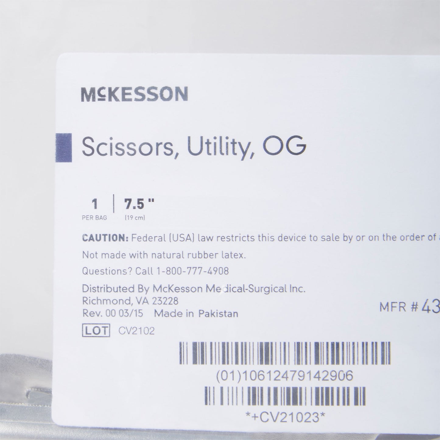SCISSOR, UTILITY OG 7 1/2"