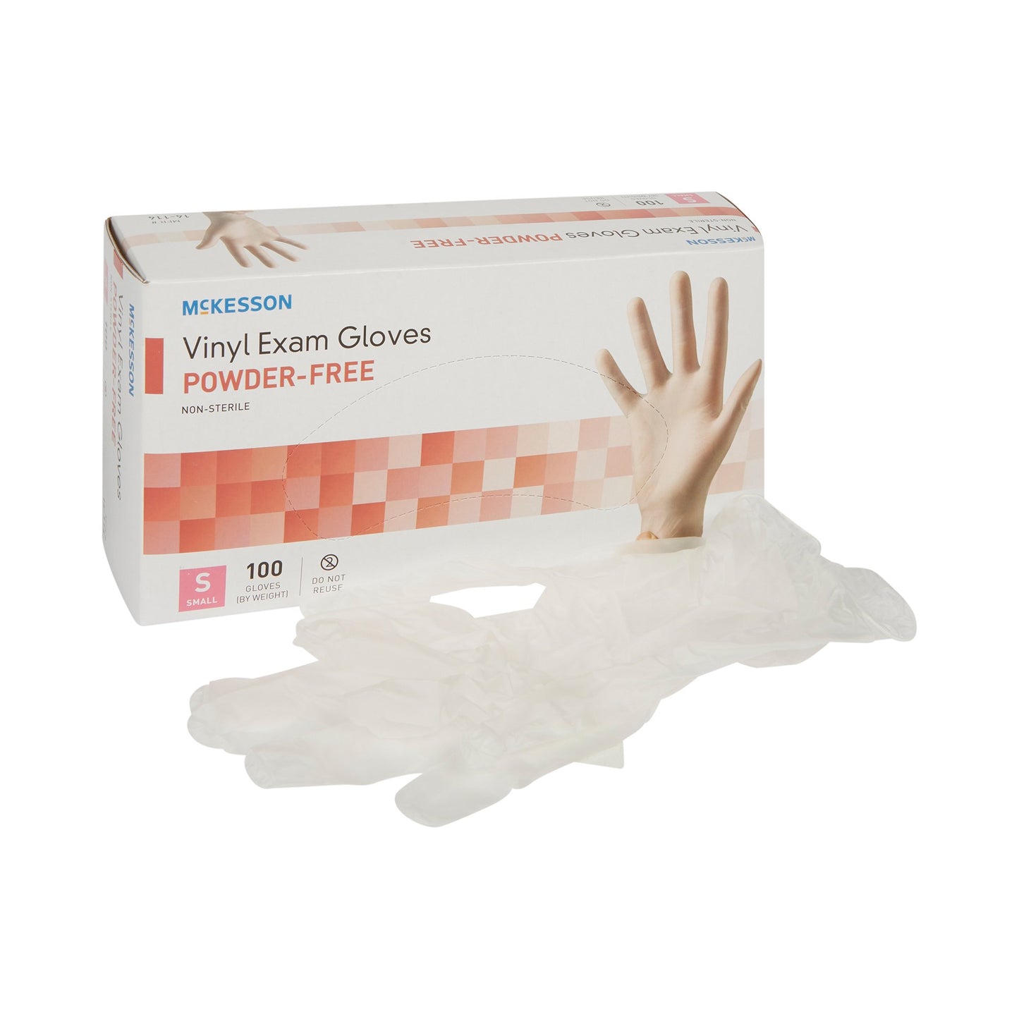 GLOVE, EXAM VNYL SM N/S (100/BX 10BX/CS)