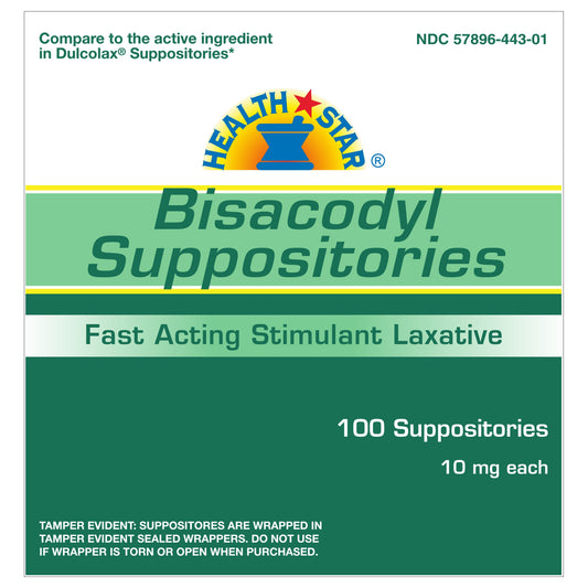 BISACODYL, SUP 10MG (100/BX)