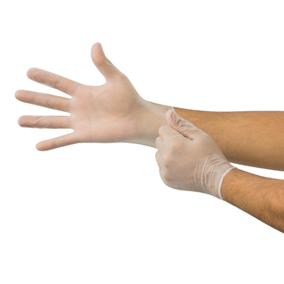GLOVE, EXAM VNYL MED N/S (100/BX 10BX/CS)