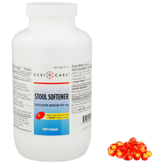 LAX DSS, SOFT GEL 100MG (1000/BT 12BT/CS)