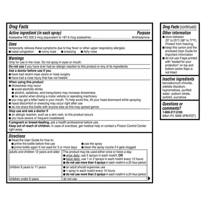 ASTEPRO ALLERGY, SPR NASAL 205.5MCG 60METERED SPRAYS