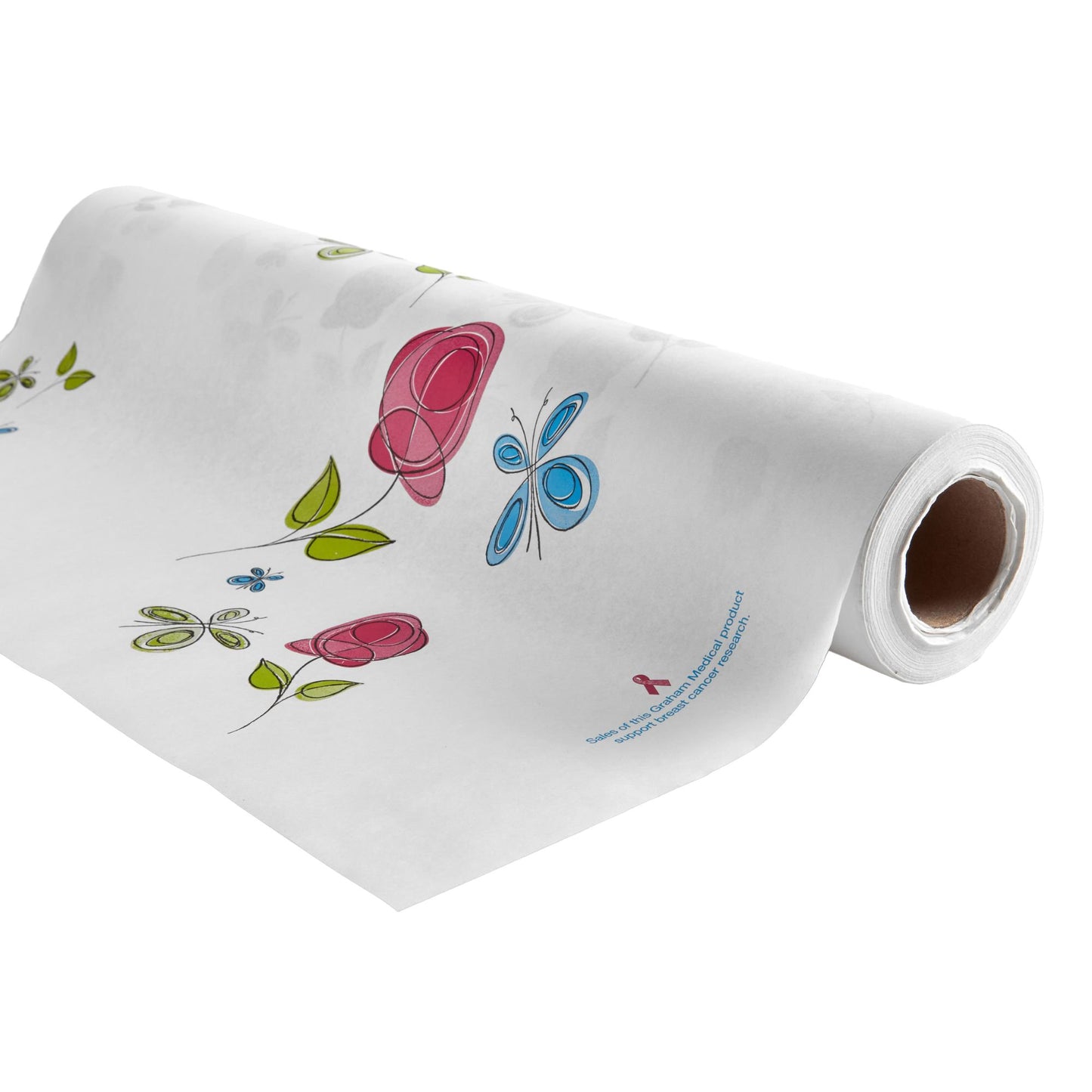 PAPER, TABLE EXAM CREPE ROSE GARDEN 21"X125' (12RL