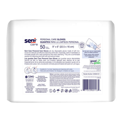 GLOVE, CLEANSING SENI CARE 9"X6" (50/PK 12 PK/CS)
